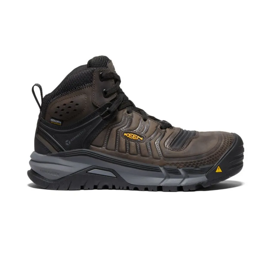 Men KEEN Work Boots & Shoes<Men'S Kansas City+ Waterproof Mid (Carbon-Fiber Toe) | Coffee Bean/Black