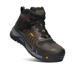 Men KEEN Work Boots & Shoes<Men'S Kansas City+ Waterproof Mid (Carbon-Fiber Toe) | Coffee Bean/Black