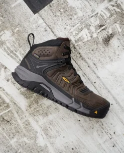 Men KEEN Work Boots & Shoes<Men'S Kansas City+ Waterproof Mid (Carbon-Fiber Toe) | Coffee Bean/Black