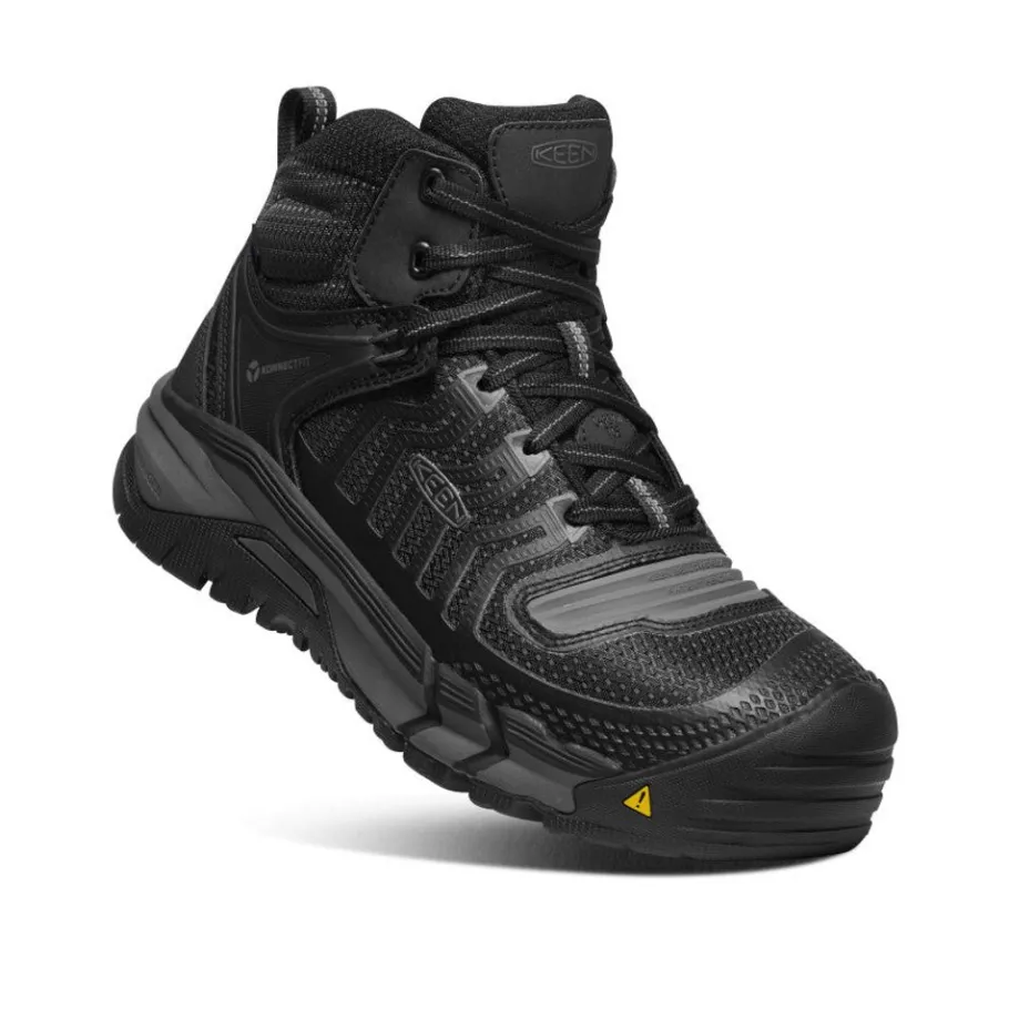 Men KEEN Work Boots & Shoes<Men'S Kansas City Waterproof Mid (Carbon-Fiber Toe) | Black/Gun Metal