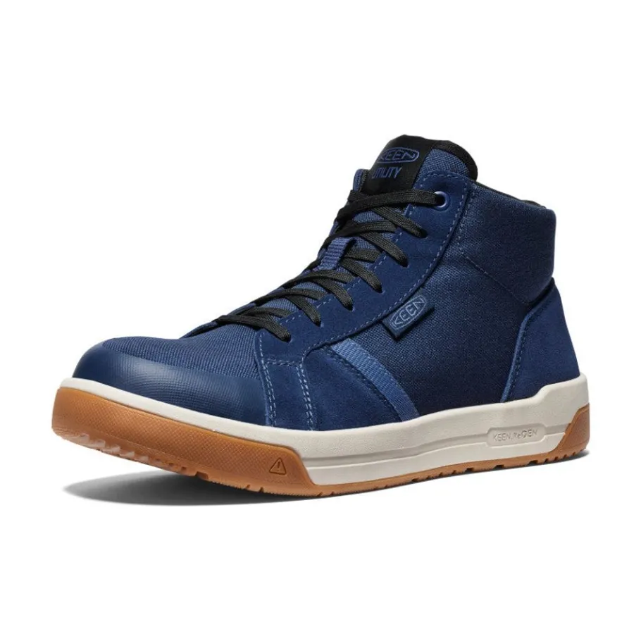 Men KEEN Work Boots & Shoes<Men'S Kenton Mid Work Shoe (Carbon-Fiber Toe) | Naval Academy/Gum