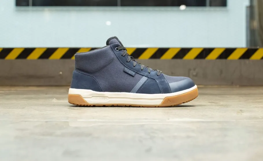 Men KEEN Work Boots & Shoes<Men'S Kenton Mid Work Shoe (Carbon-Fiber Toe) | Naval Academy/Gum
