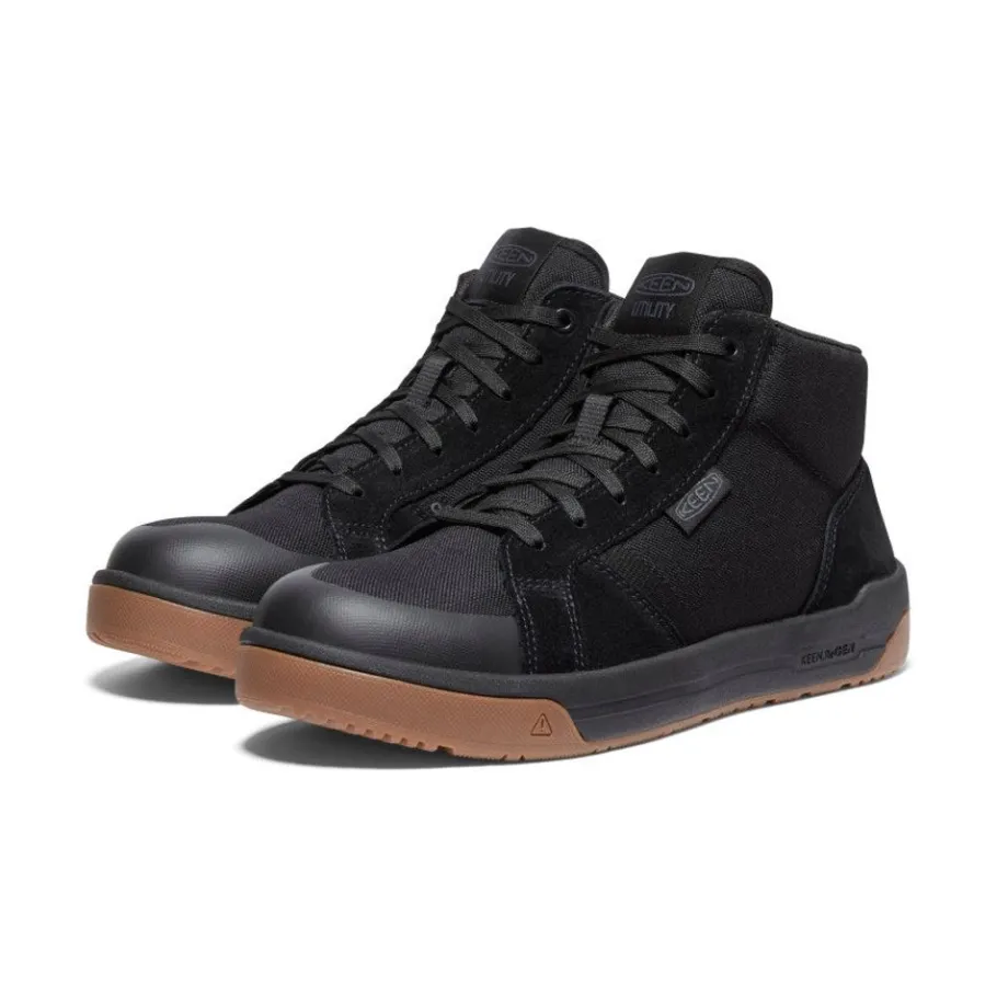 Men KEEN Work Boots & Shoes<Men'S Kenton Mid Work Shoe (Carbon-Fiber Toe) | Black/Gum