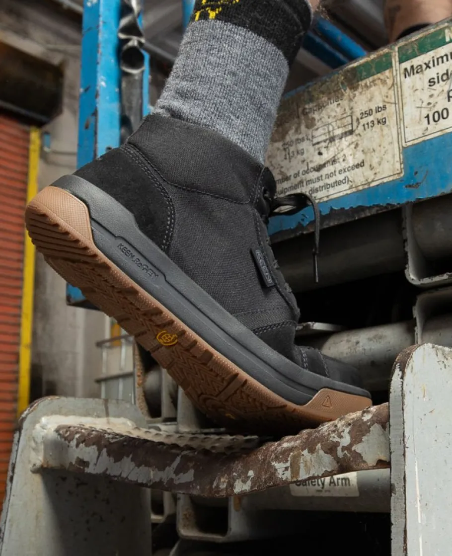 Men KEEN Work Boots & Shoes<Men'S Kenton Mid Work Shoe (Carbon-Fiber Toe) | Black/Gum