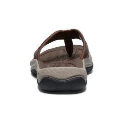 Men KEEN Slip-Ons<Men'S Kona Leather Flip-Flop | Java/Dark Earth