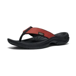 Men KEEN Slip-Ons<Men'S Kona Leather Flip-Flop | Fired Brick/Black