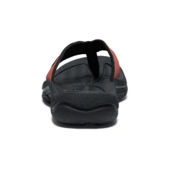Men KEEN Slip-Ons<Men'S Kona Leather Flip-Flop | Fired Brick/Black