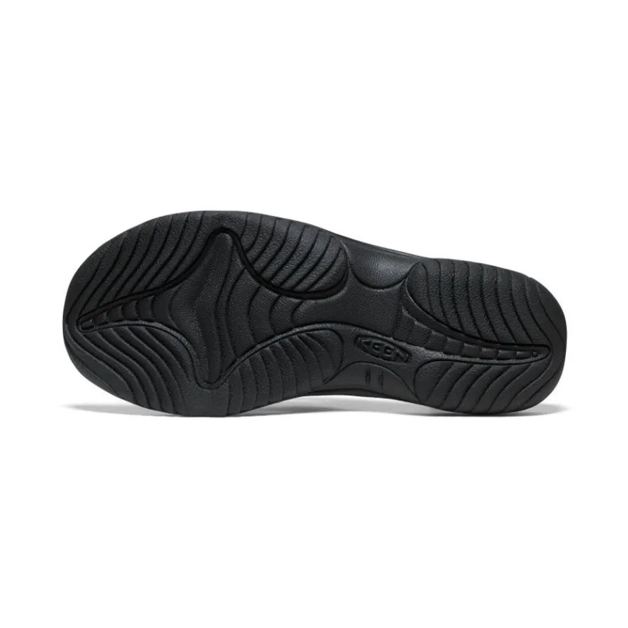 Men KEEN Slip-Ons<Men'S Kona Leather Flip-Flop | Black/Steel Grey