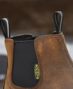 Men KEEN Work Boots & Shoes<Men'S Lansing Chelsea (Steel Toe) | Dark Earth/Black