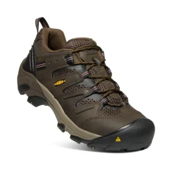 Men KEEN Work Boots & Shoes<Men'S Lansing Low (Steel Toe) | Cascade Brown/Fired Brick