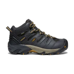 Men KEEN Work Boots & Shoes<Men'S Lansing Mid Waterproof (Steel Toe) | Raven/Tawny Olive