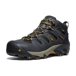 Men KEEN Work Boots & Shoes<Men'S Lansing Mid Waterproof (Steel Toe) | Raven/Tawny Olive