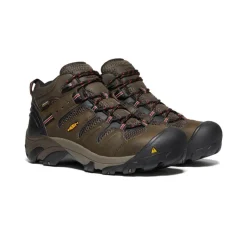 Men KEEN Work Boots & Shoes<Men'S Lansing Mid Waterproof (Steel Toe) | Cascade Brown/Brindle