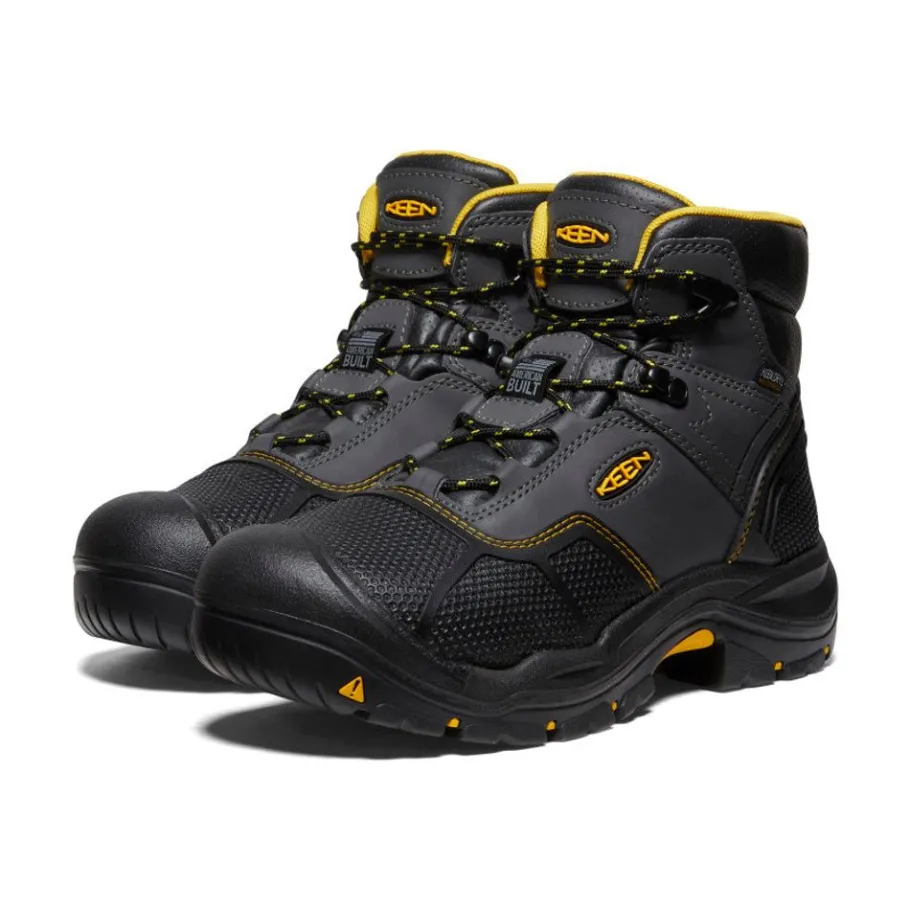 Men KEEN Work Boots & Shoes<Men'S Logandale Waterproof Boot (Steel Toe) | Raven/Black