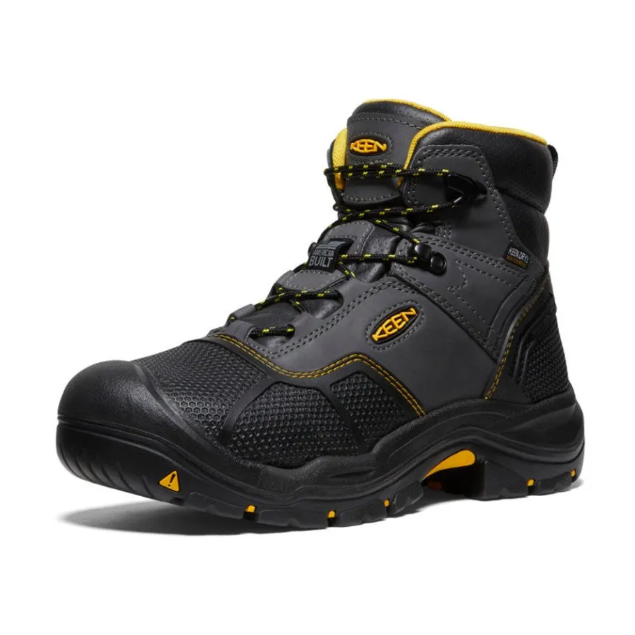 Men KEEN Work Boots & Shoes<Men'S Logandale Waterproof Boot (Steel Toe) | Raven/Black