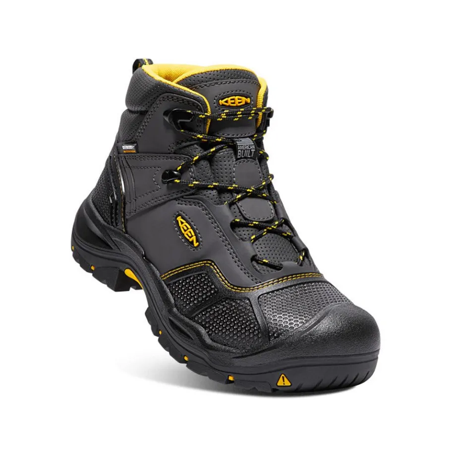 Men KEEN Work Boots & Shoes<Men'S Logandale Waterproof Boot (Steel Toe) | Raven/Black