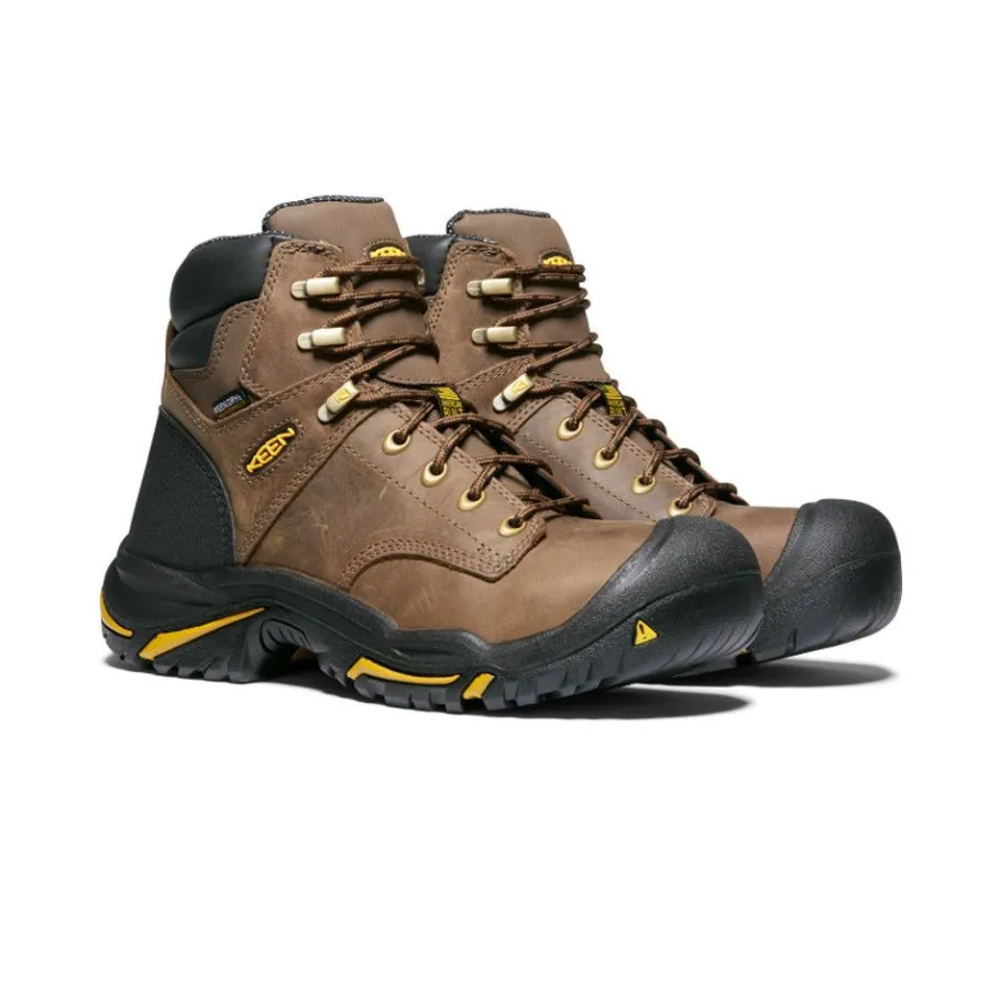 Men KEEN Work Boots & Shoes<Men'S Mt Vernon 6" Waterproof Boot (Steel Toe) | Cascade Brown