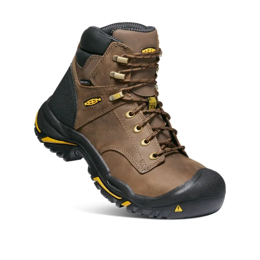Men KEEN Work Boots & Shoes<Men'S Mt Vernon 6" Waterproof Boot (Steel Toe) | Cascade Brown