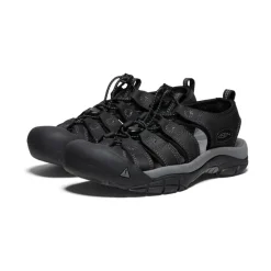Men KEEN Sandals<Men'S Newport Leather | Black/Steel Grey