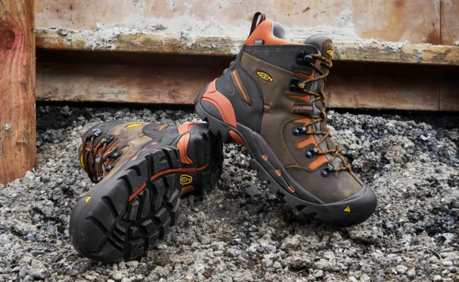 Men KEEN Work Boots & Shoes<Men'S Pittsburgh 6" Waterproof Boot (Soft Toe) | Cascade Brown/Bombay Brown