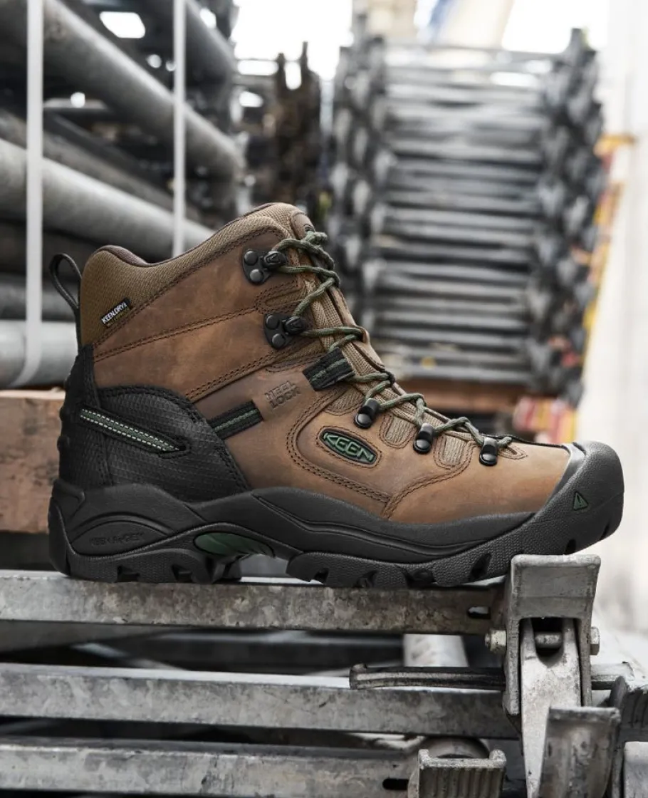 Men KEEN Work Boots & Shoes<Men'S Pittsburgh Energy 6" Waterproof Boot (Soft Toe) | Cascade Brown/Greener Pastures