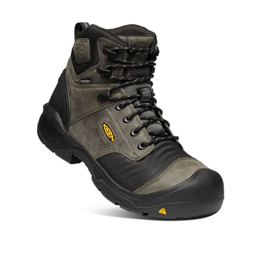 Men KEEN Work Boots & Shoes<Men'S Portland 6" Waterproof Boot (Carbon-Fiber Toe) | Magnet/Black
