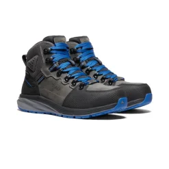 Men KEEN Work Boots & Shoes<Men'S Red Hook Waterproof Boot (Carbon-Fiber Toe) | Steel Grey/Bright Cobalt
