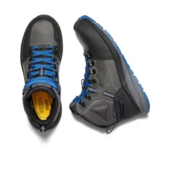 Men KEEN Work Boots & Shoes<Men'S Red Hook Waterproof Boot (Carbon-Fiber Toe) | Steel Grey/Bright Cobalt