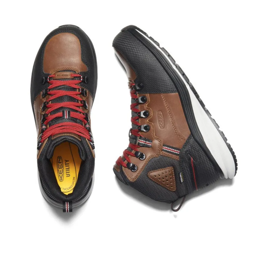 Men KEEN Work Boots & Shoes<Men'S Red Hook Waterproof Boot (Carbon-Fiber Toe) | Tobacco/Black