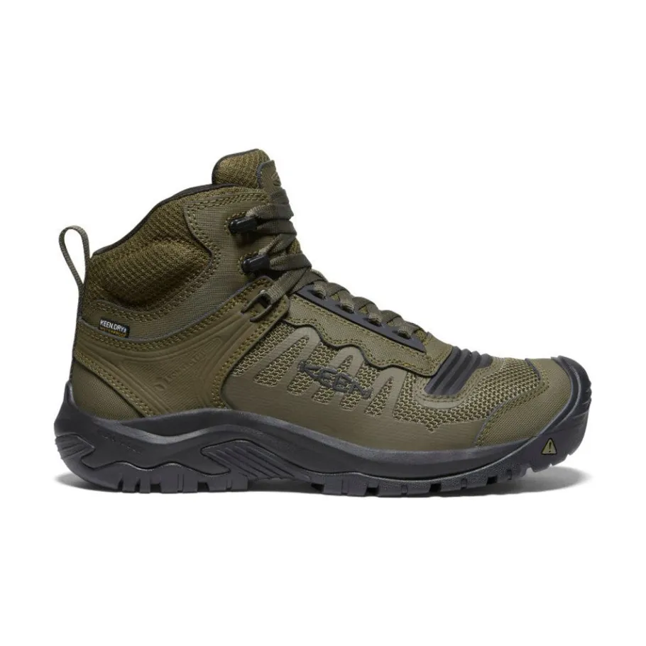Men KEEN Work Boots & Shoes<Men'S Reno Kbf Waterproof Mid (Soft Toe) | Dark Olive/Black