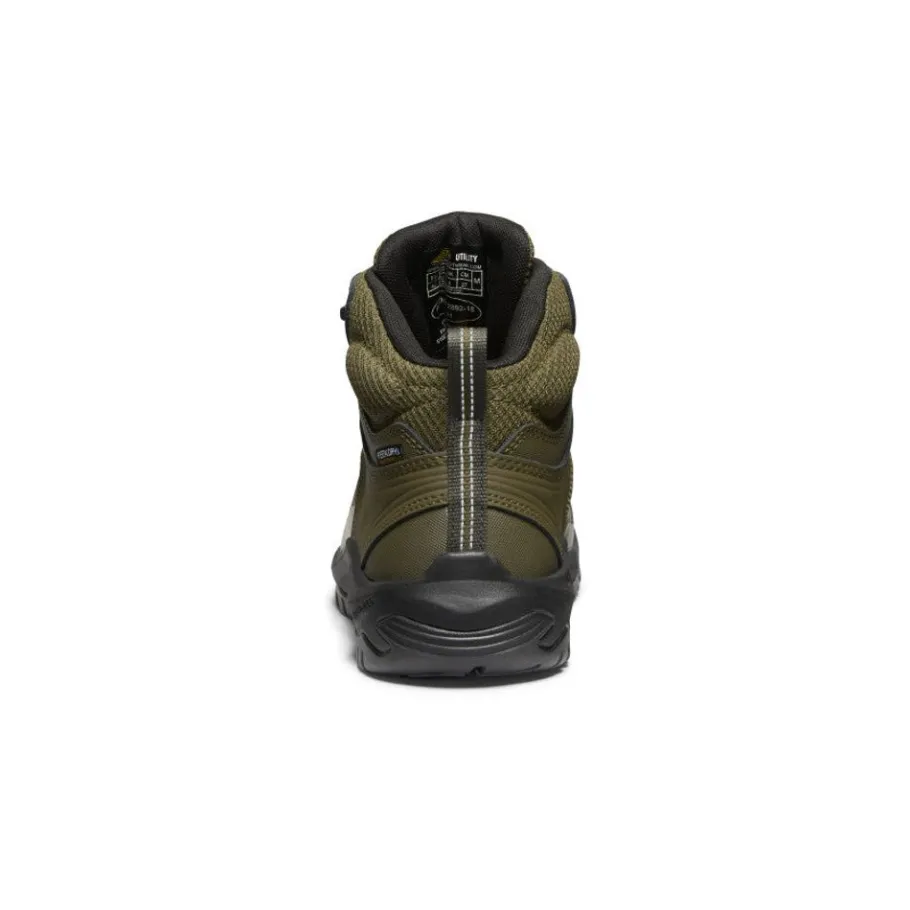 Men KEEN Work Boots & Shoes<Men'S Reno Kbf Waterproof Mid (Soft Toe) | Dark Olive/Black