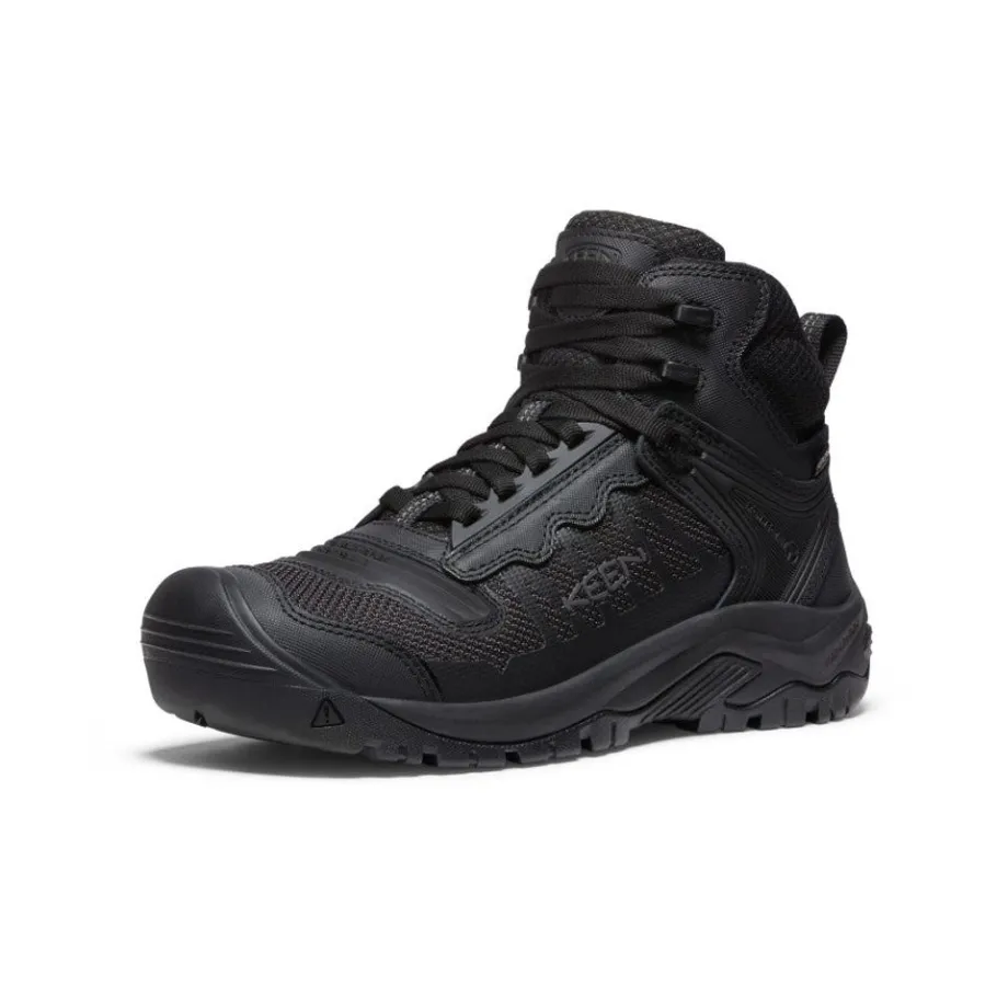 Men KEEN Work Boots & Shoes<Men'S Reno Kbf Waterproof Mid (Soft Toe) | Black/Black