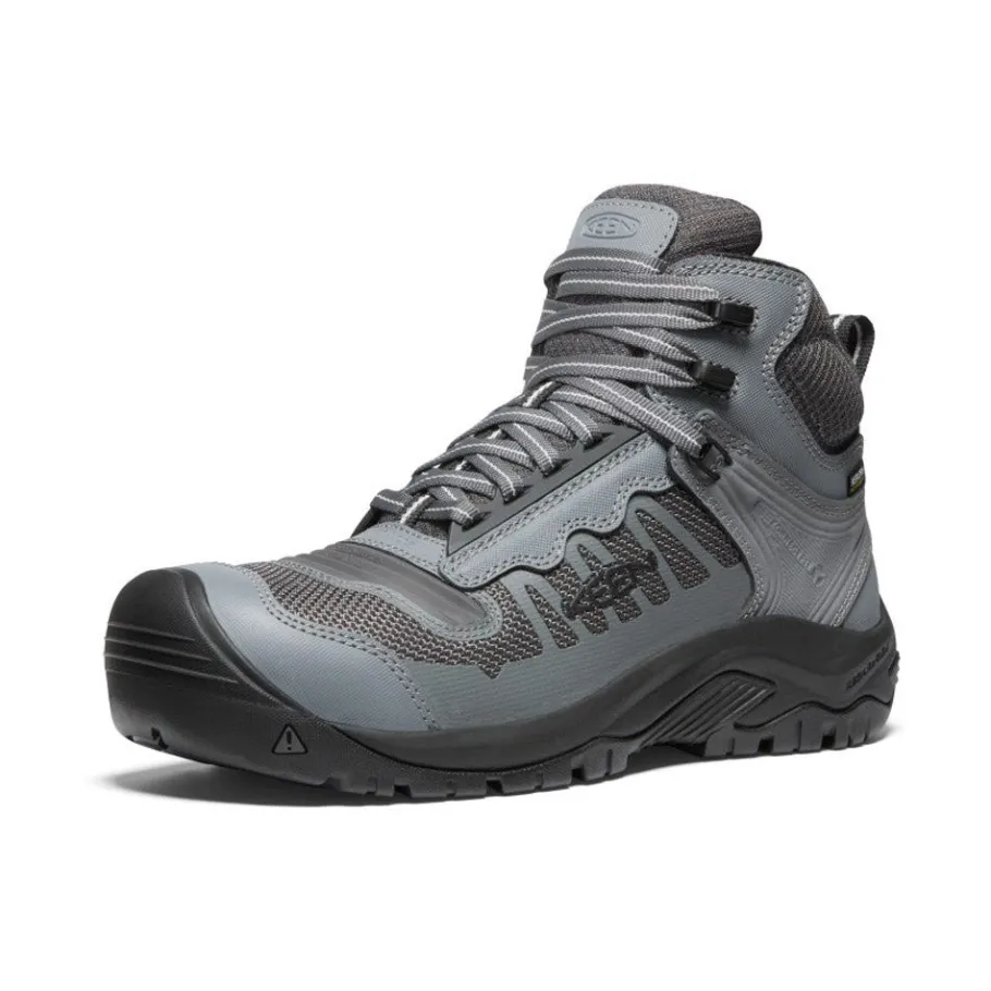 Men KEEN Work Boots & Shoes<Men'S Reno Mid Kbf Waterproof (Carbon-Fiber Toe) | Magnet/Black