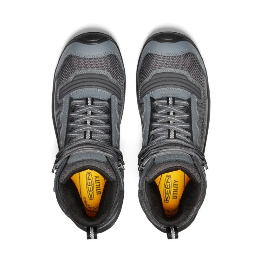Men KEEN Work Boots & Shoes<Men'S Reno Mid Kbf Waterproof (Carbon-Fiber Toe) | Magnet/Black