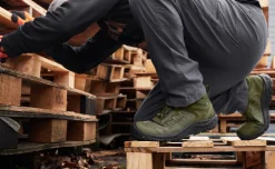 Men KEEN Work Boots & Shoes<Men'S Reno Mid Kbf Waterproof (Carbon-Fiber Toe) | Magnet/Black