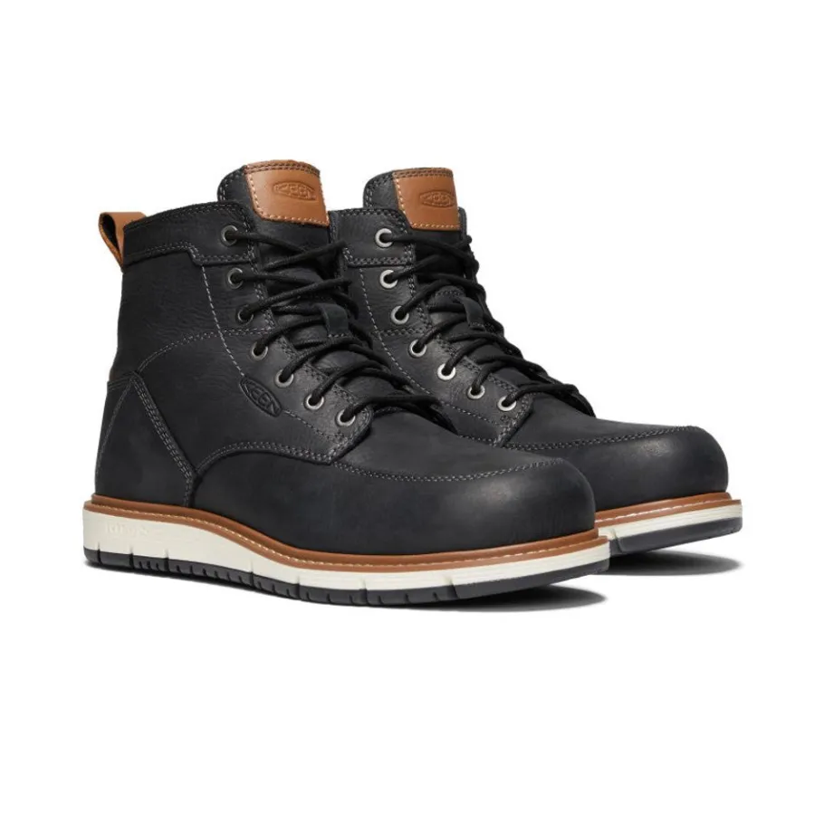 Men KEEN Work Boots & Shoes<Men'S San Jose 6" Boot (Aluminum Toe) | Black/Caramel Cafe
