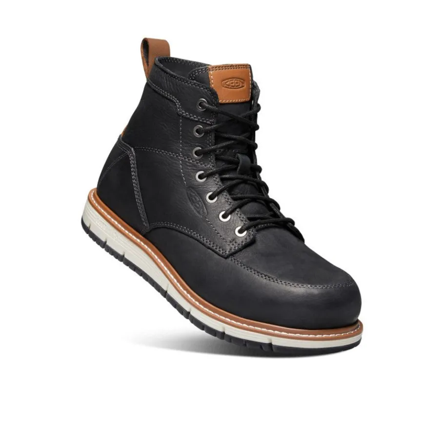 Men KEEN Work Boots & Shoes<Men'S San Jose 6" Boot (Aluminum Toe) | Black/Caramel Cafe