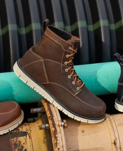 Men KEEN Work Boots & Shoes<Men'S San Jose 6" Boot (Soft Toe) | Coffee Bean/Star White