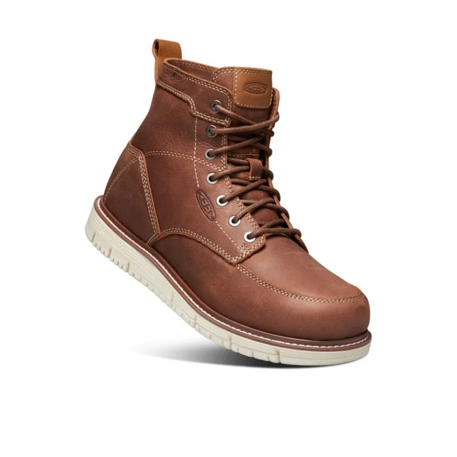 Men KEEN Work Boots & Shoes<Men'S San Jose 6" Boot (Soft Toe) | Gingerbread/Off White