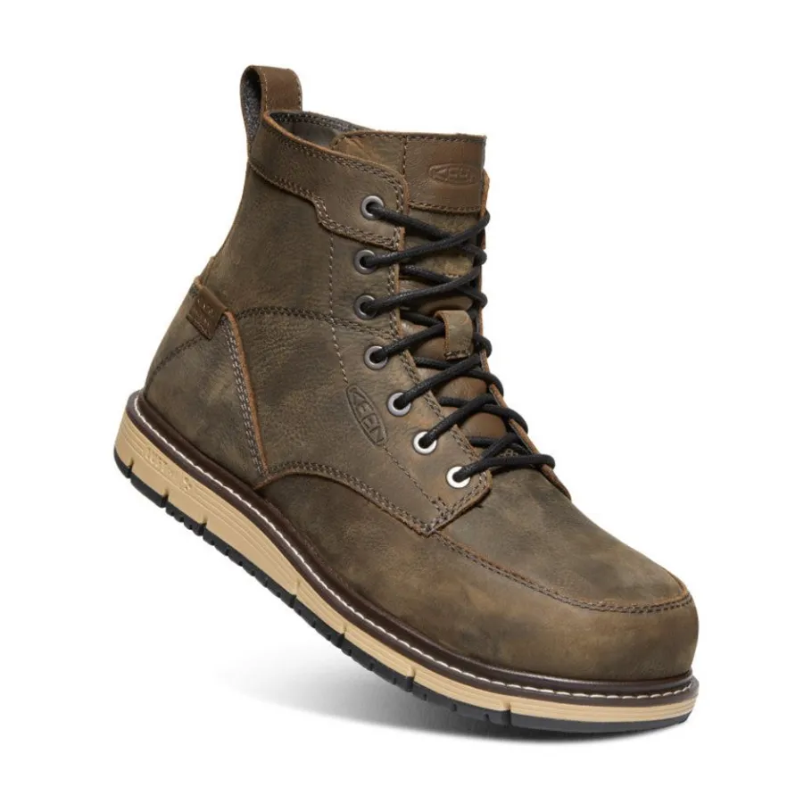 Men KEEN Work Boots & Shoes<Men'S San Jose 6" Waterproof Boot (Aluminum Toe) | Cascade Brown/Black