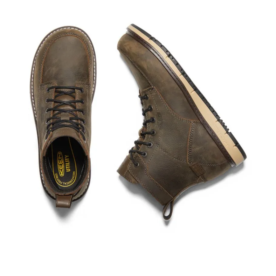 Men KEEN Work Boots & Shoes<Men'S San Jose 6" Waterproof Boot (Aluminum Toe) | Cascade Brown/Black