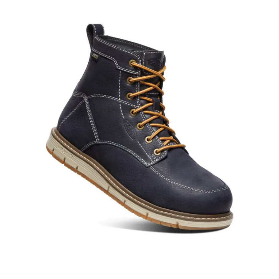Men KEEN Work Boots & Shoes<Men'S San Jose 6" Waterproof Boot (Aluminum Toe) | Sky Captain/Star White