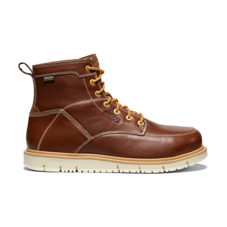 Men KEEN Work Boots & Shoes<Men'S San Jose 6" Waterproof Boot (Aluminum Toe) | Tortoise Shell/Star White