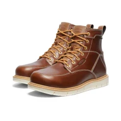 Men KEEN Work Boots & Shoes<Men'S San Jose 6" Waterproof Boot (Aluminum Toe) | Tortoise Shell/Star White