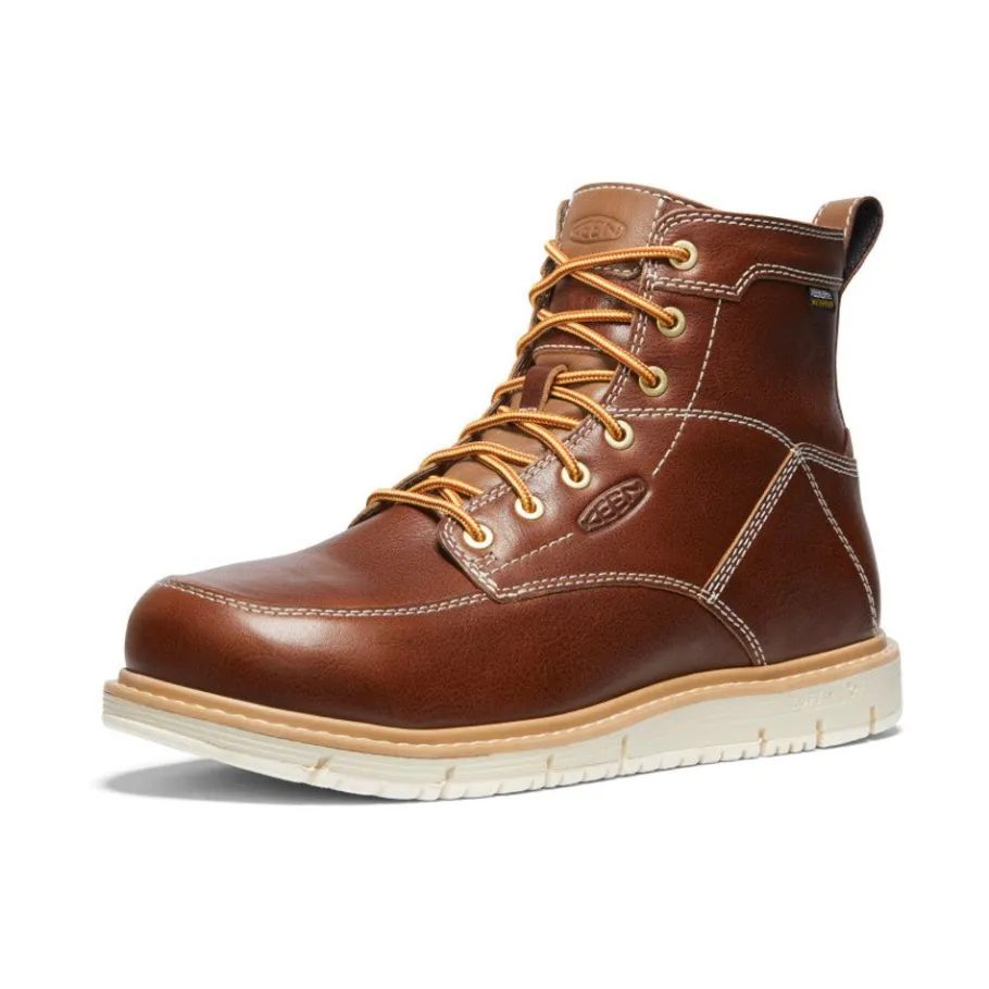 Men KEEN Work Boots & Shoes<Men'S San Jose 6" Waterproof Boot (Aluminum Toe) | Tortoise Shell/Star White