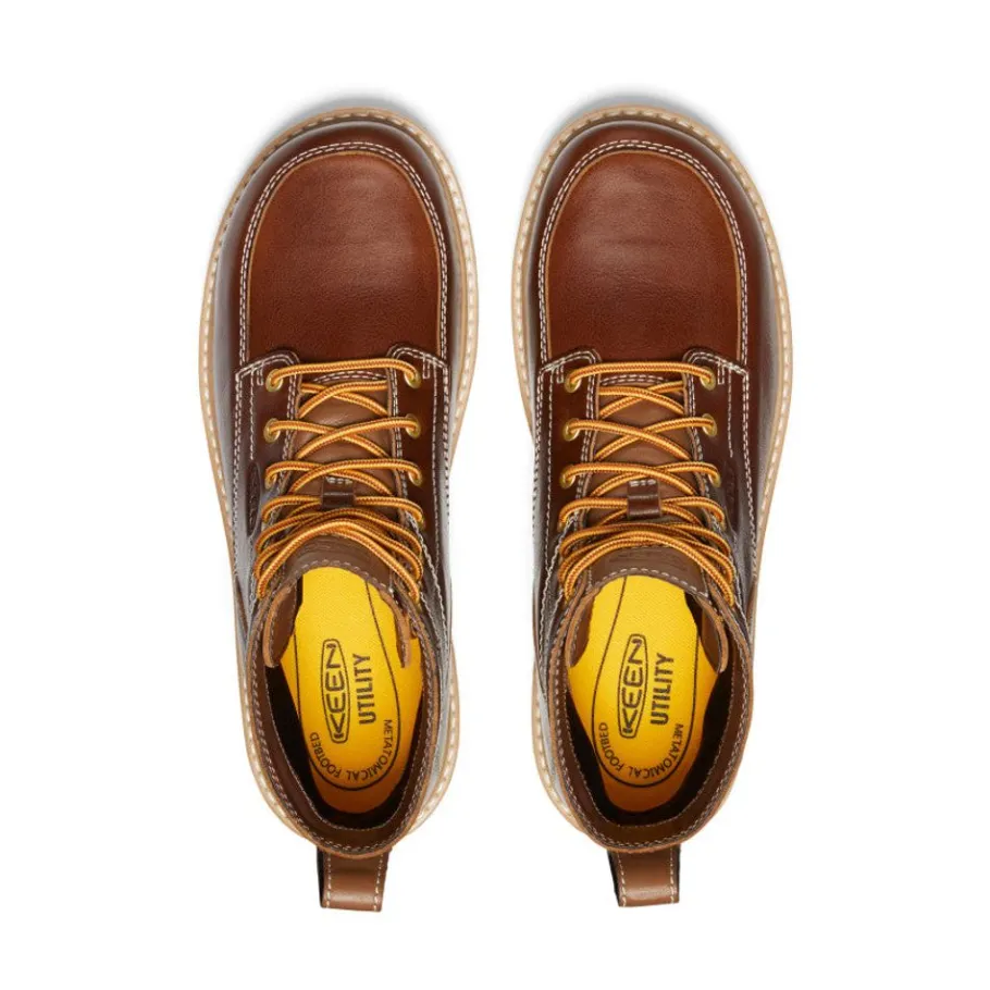 Men KEEN Work Boots & Shoes<Men'S San Jose 6" Waterproof Boot (Aluminum Toe) | Tortoise Shell/Star White