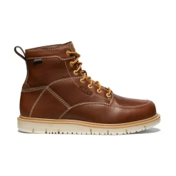 Men KEEN Work Boots & Shoes<Men'S San Jose 6" Waterproof Boot (Soft Toe) | Tortoise Shell/Star White