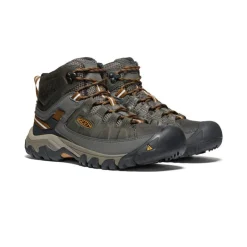 Men KEEN Boots<Men'S Targhee Iii Waterproof Mid Wide | Black Olive/Golden Brown