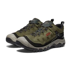 Men KEEN Shoes<Men'S Targhee Iv Vented Hiking Shoe | Dark Olive/Gold Flame