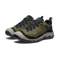 Men KEEN Shoes<Men'S Targhee Iv Waterproof Hiking Shoe | Dark Olive/Gold Flame
